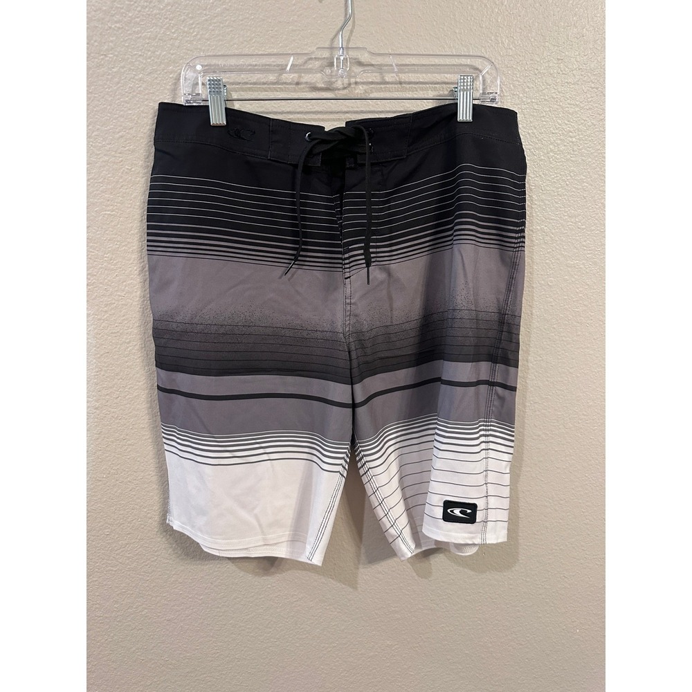 O'Neill‎ Hybrid Swim Trunks Striped Drawstring Closure Size 33